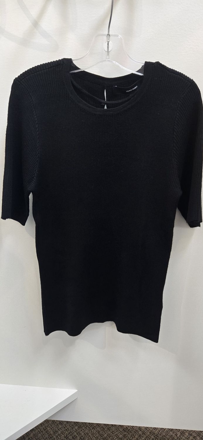 T-shirt cotelé noir 1634