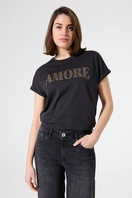 T-shirt noire amore 0201