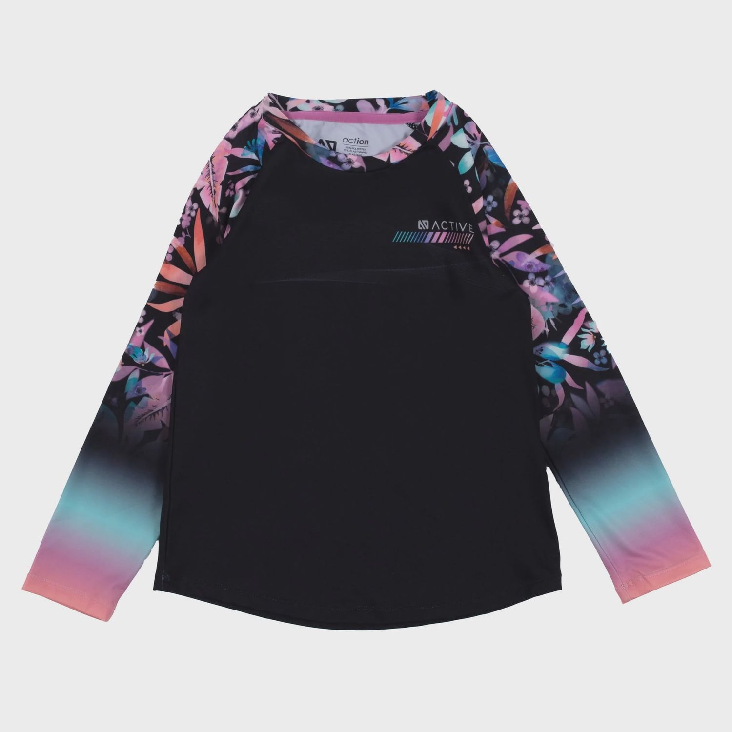 Chandail long noir et tropical