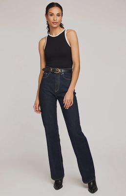 Débardeur côtelé noire 1108