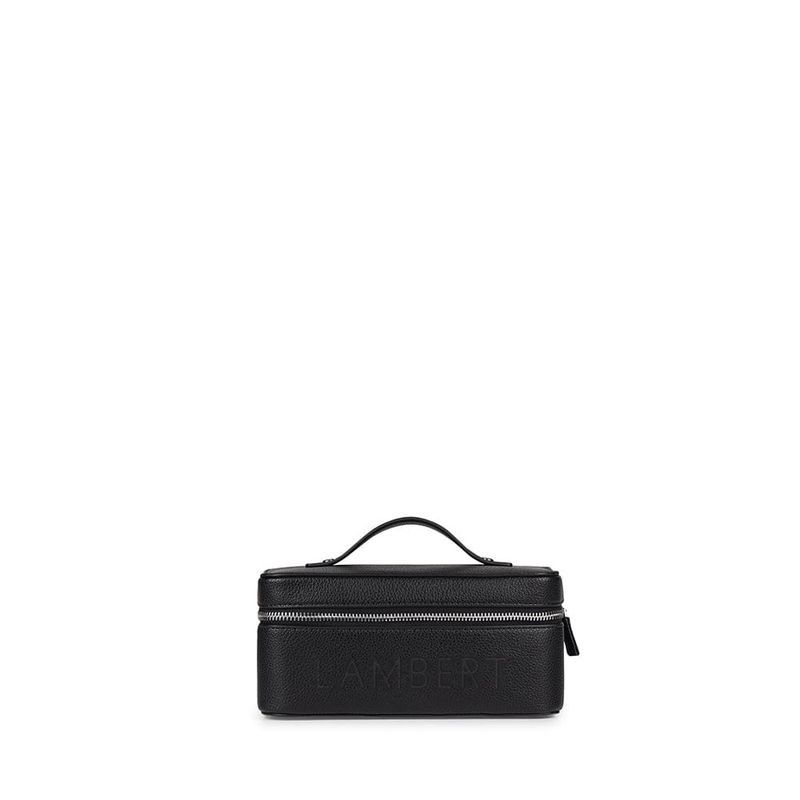 Trousse en cuir vegan noir