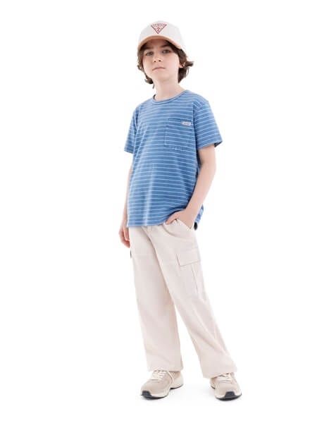 T-shirt indigo avec rayures CZ70
