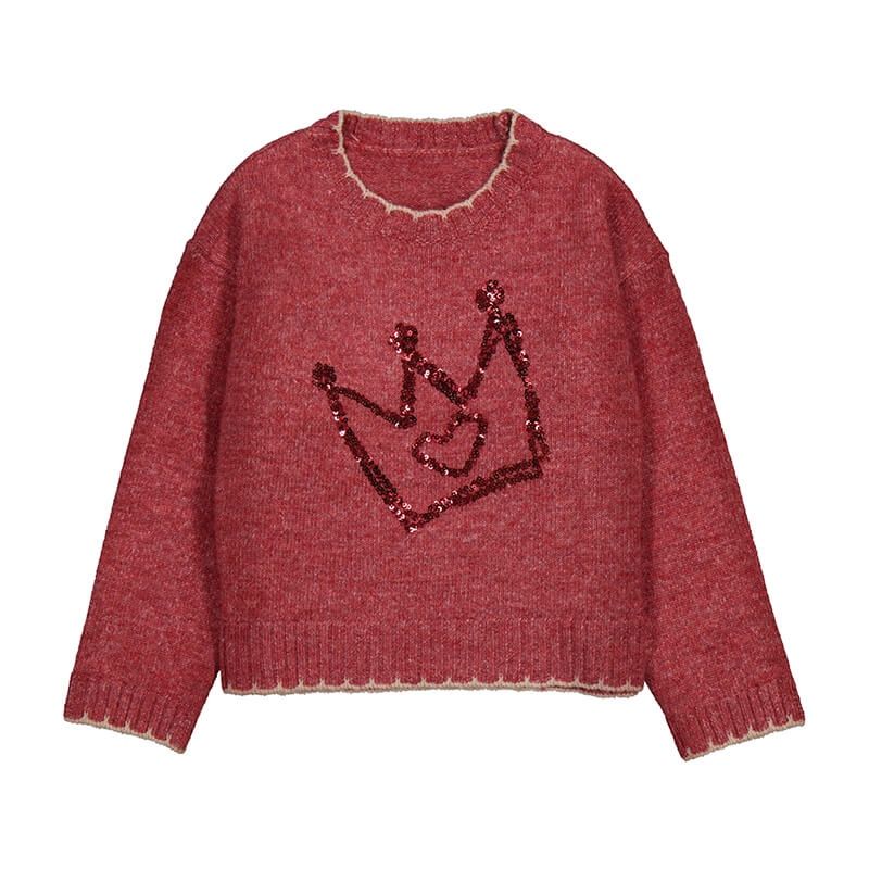 Tricot couleur cerise 4305