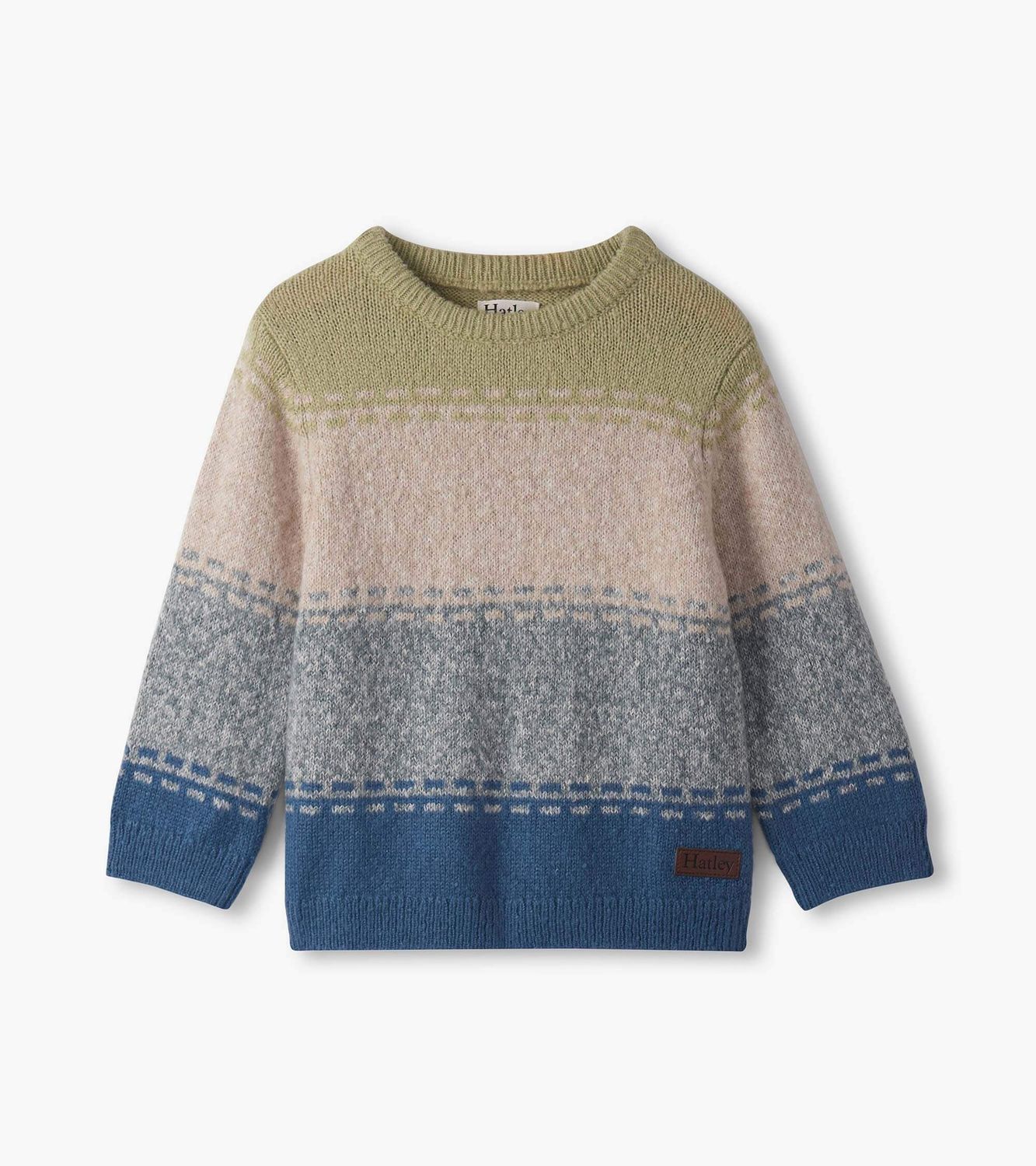 Pull à col rond bleu combo 1497