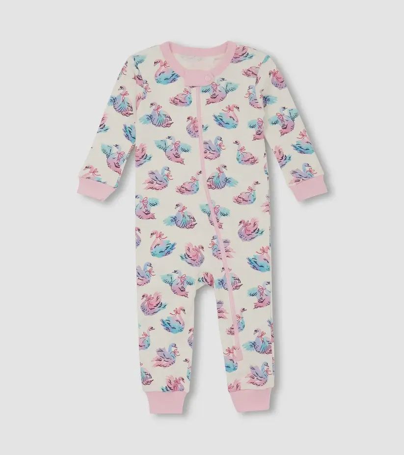 pyjama en coton bébé à motif cygnes 1575