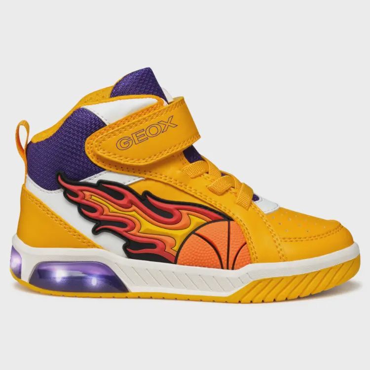 Soulier haut jaune basketball