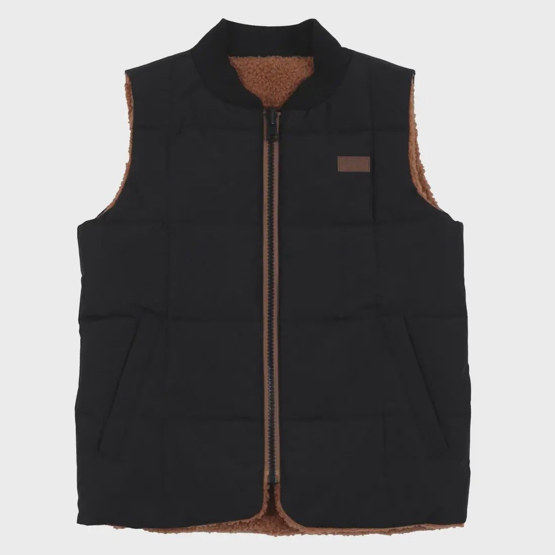 Veste matelassé réversible sans manches Garçons Noir 2503