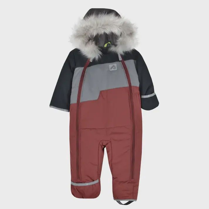 Habit de neige 1 pièce pour bébé - Noir, Ardoise et Grenat 305D