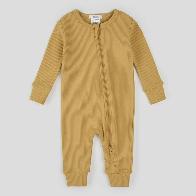 Pyjama côtelé en modal jaune doré Q01B