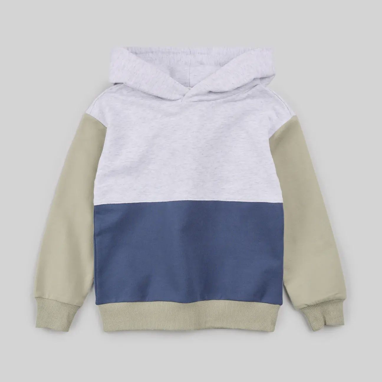 Sweat à capuche bleu color block Miles T02K
