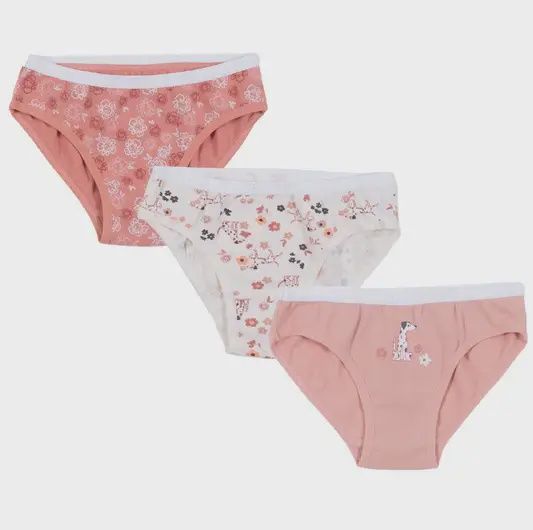 Culottes, paquet de 3 Filles Rose Pâle