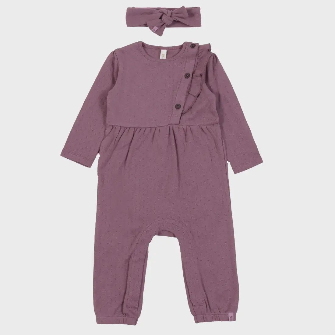 Barboteuse avec bandeau Bébé Fille Mauve 2560