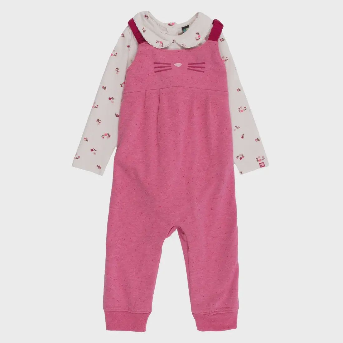 Ensemble cache-couche deux-pièces Bébé Fille Rose 2554
