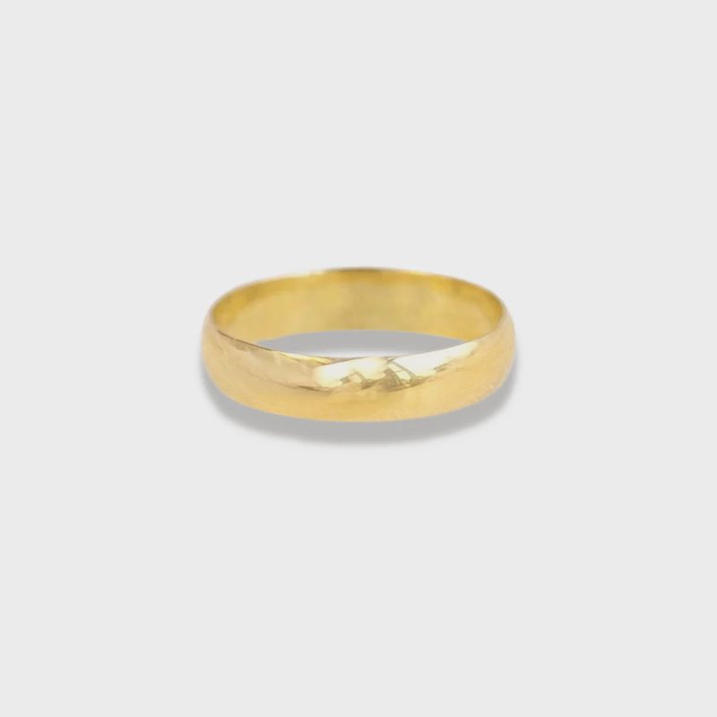 Bague Claude en acier inoxydable 14k