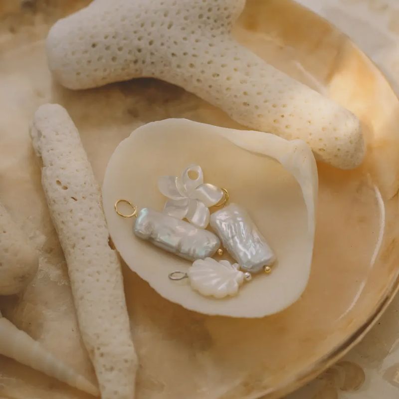 Perle rectangulaire en argent 925