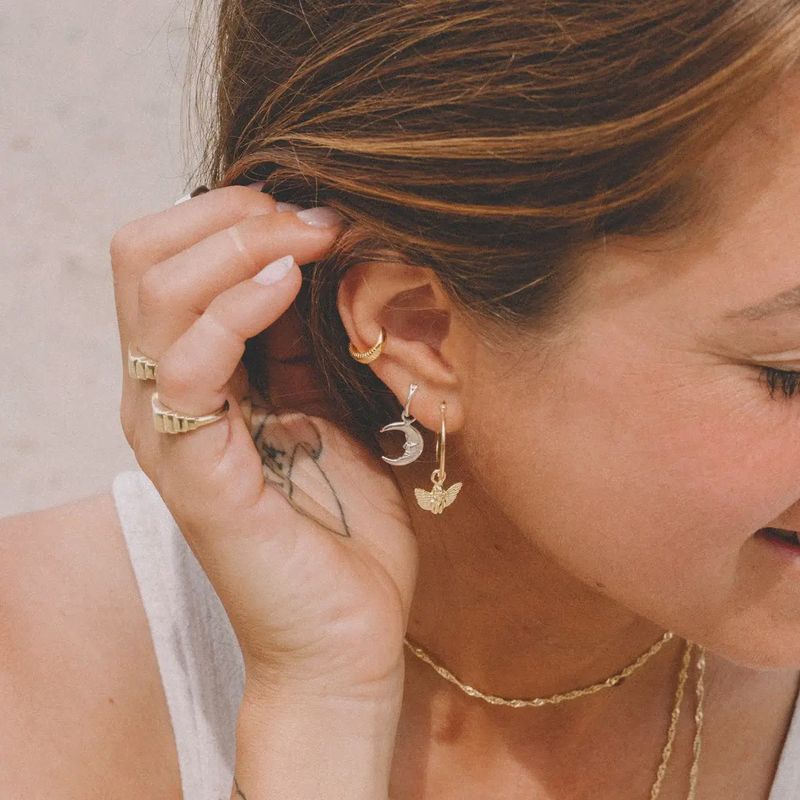 La lune en acier 925