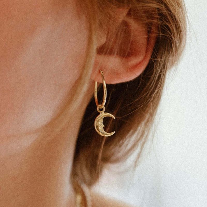 La lune en or vermeil 14k