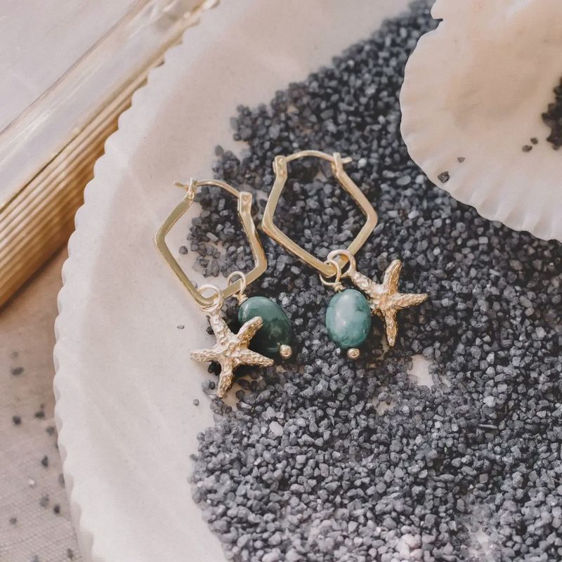 L'étoile de mer en or vermeil 14k