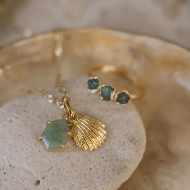 Coquillage coque en or vermeil 14k