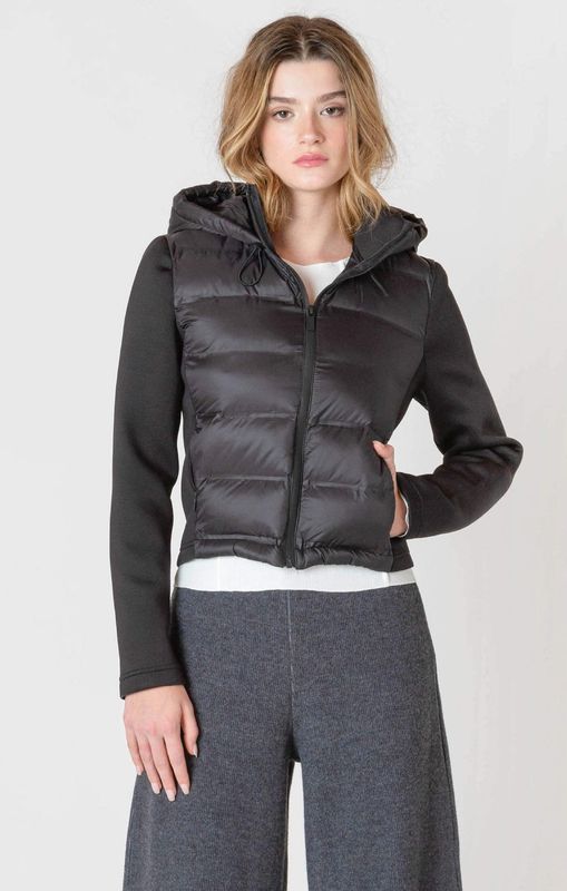 Manteau noir matelasé 9511