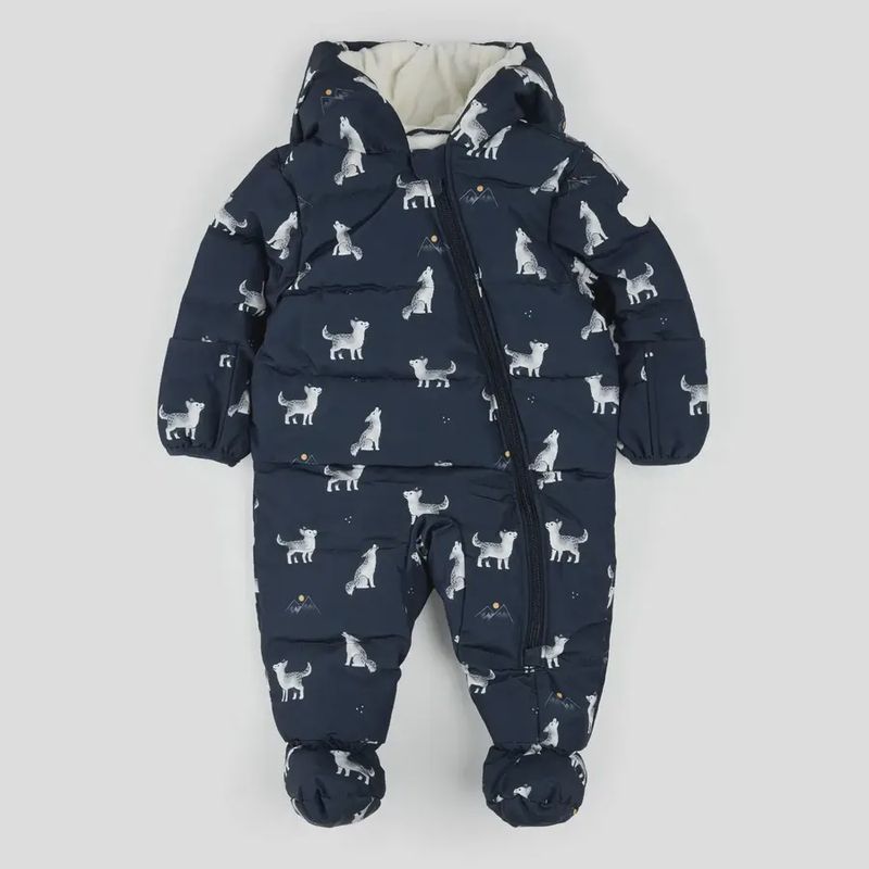 Habit d’hiver marine avec loup j08b