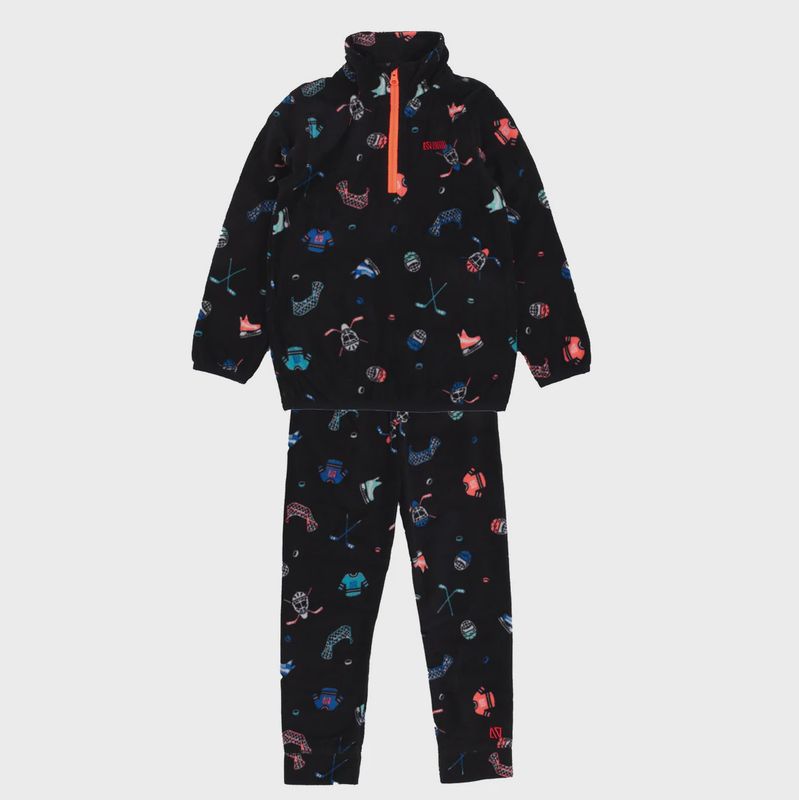 Couche de base deux pièces en micropolaire Garçons Noir P601