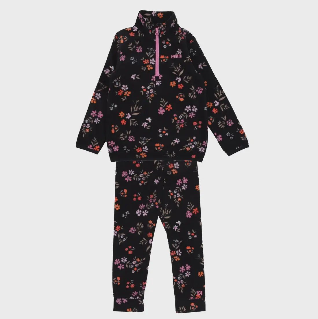 Couche de base deux pièces en micropolaire Filles Noir P602