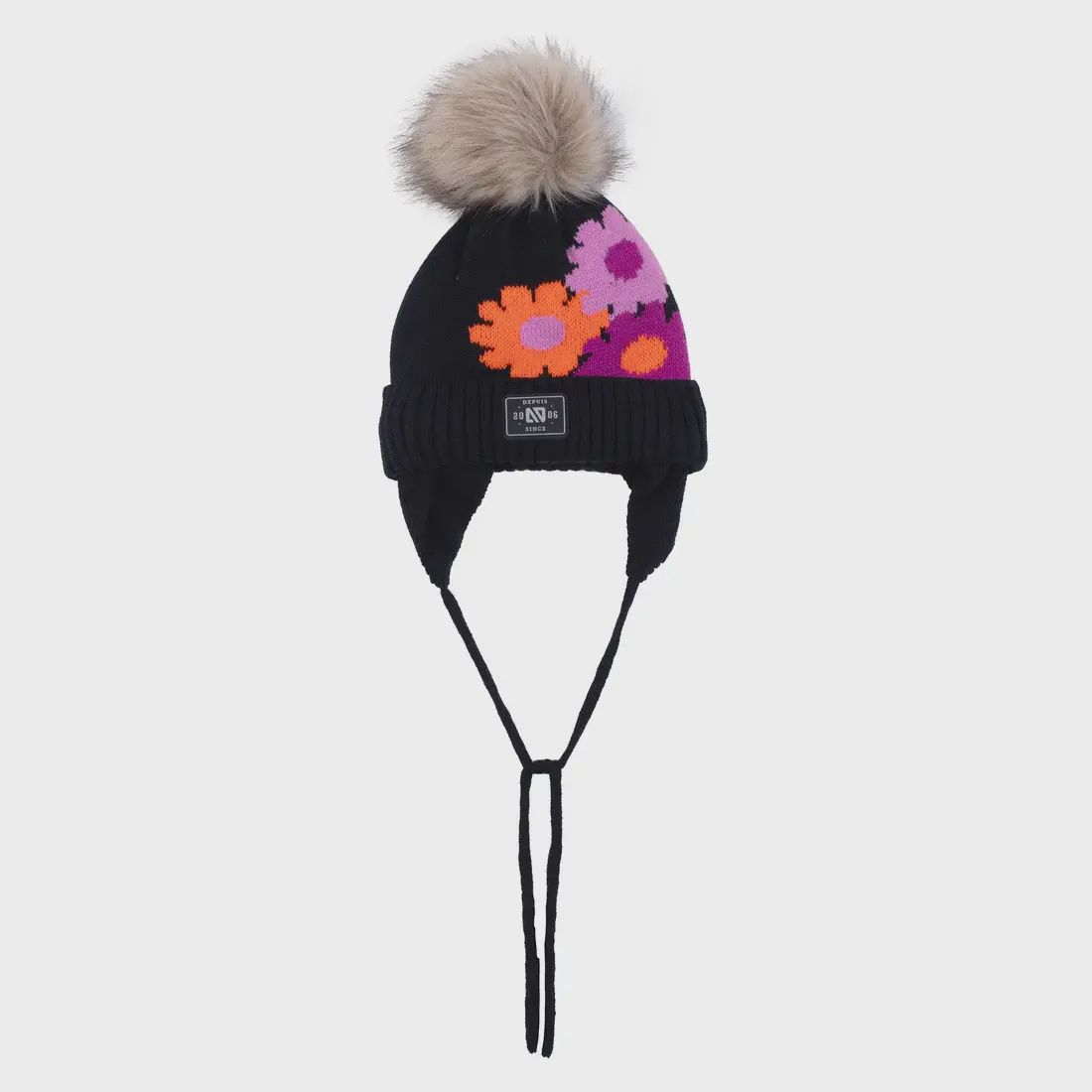 Tuque en tricot Filles Marine u264, Grandeur: 5-6 ans
