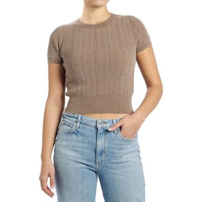 t-shirt en Tricot guessTaupe 3602