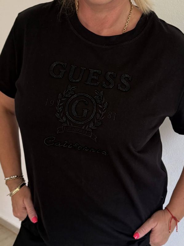 T-shirt noir guess 8FQ4