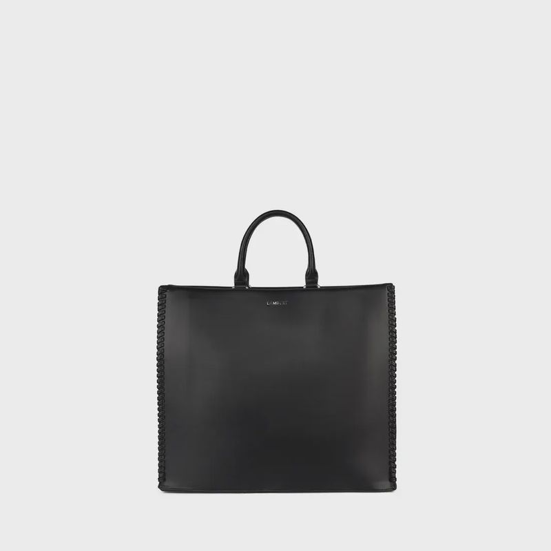 Le sac fourre-tout Eloise 2 en 1 en cuir vegan noir