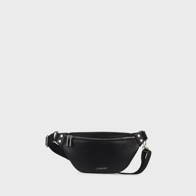Le Sarah - Sac banane en cuir vegan noir