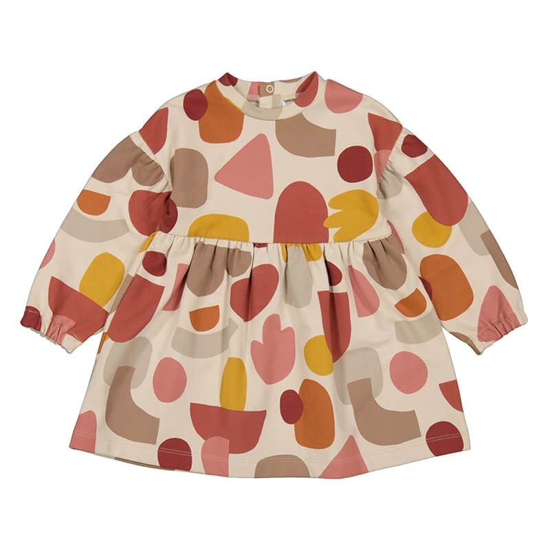 Robe a motif couleur argile 2916
