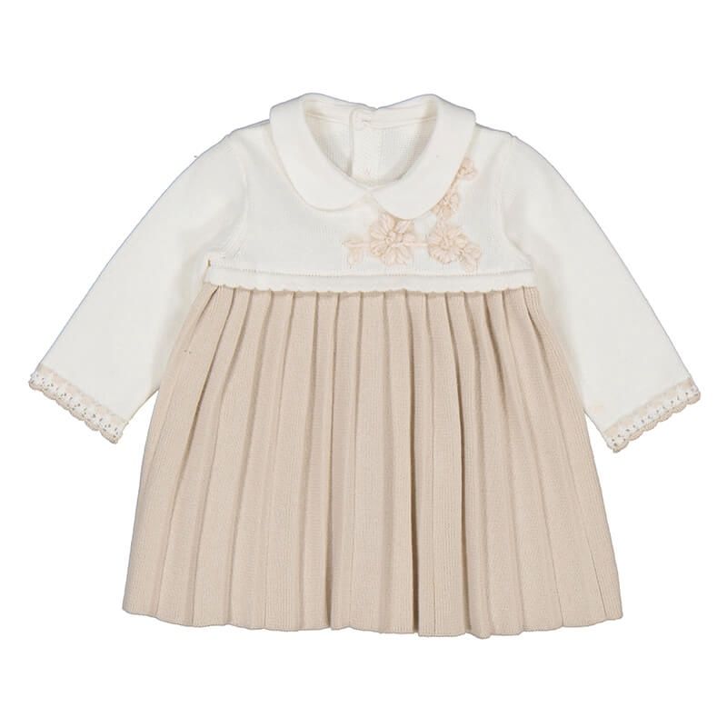 Robe en laine beige