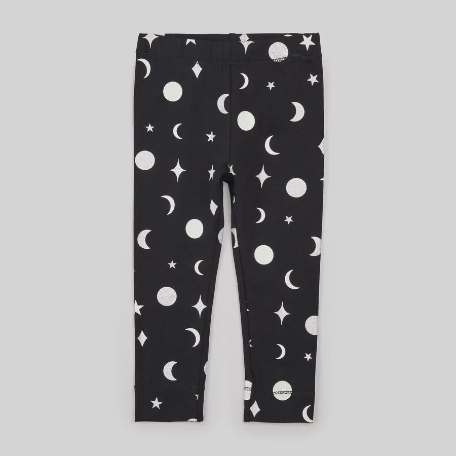 Legging noir lune/étoile B02K