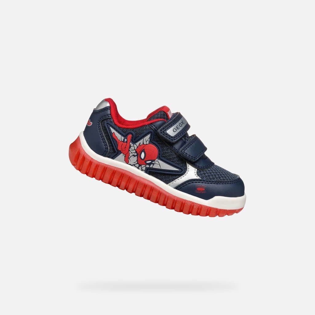 Soulier a velcro et lumière spider-man