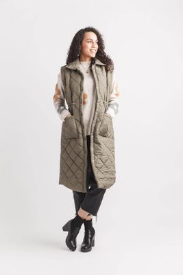 Manteau sans manche kaki 3758