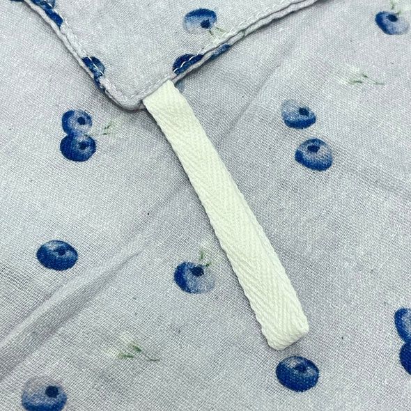 mousseline réconfort - Coton biologique - Bleuet