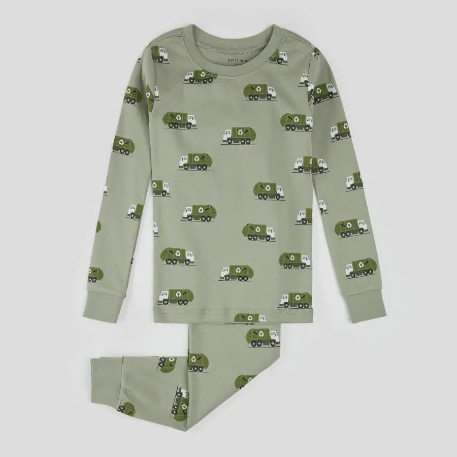Pyjama imprimé camion de recyclage-05K