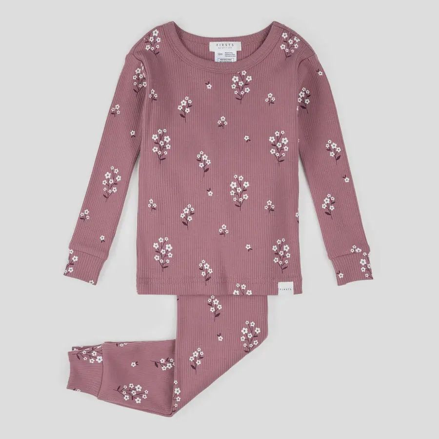 Pyjama à imprimé fleurs blanche-S37
