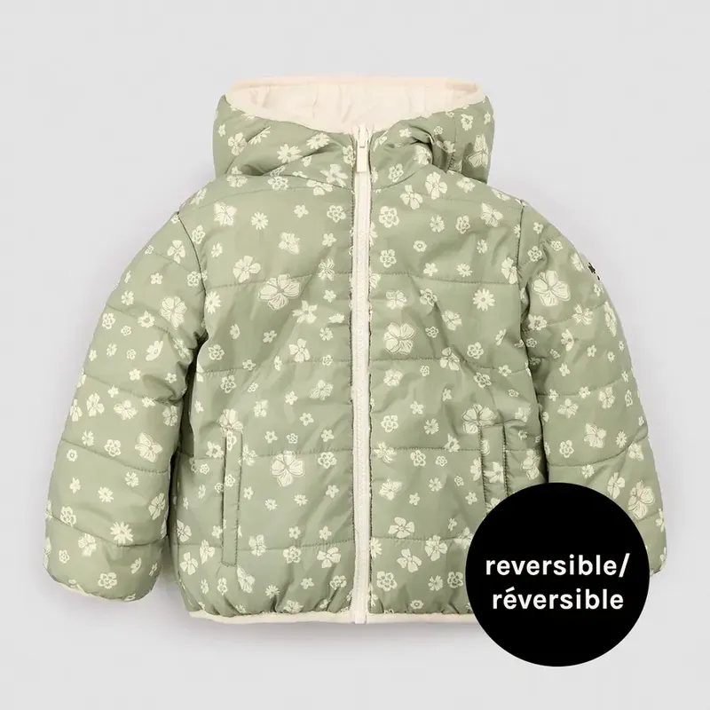 Manteau réversible sauge fleuri j02k