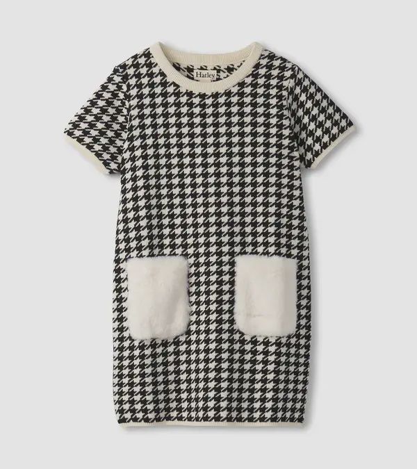 Robe-pull pied de poule-964