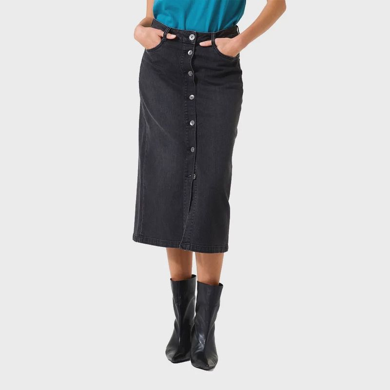 Jupe en denim charcol 0325