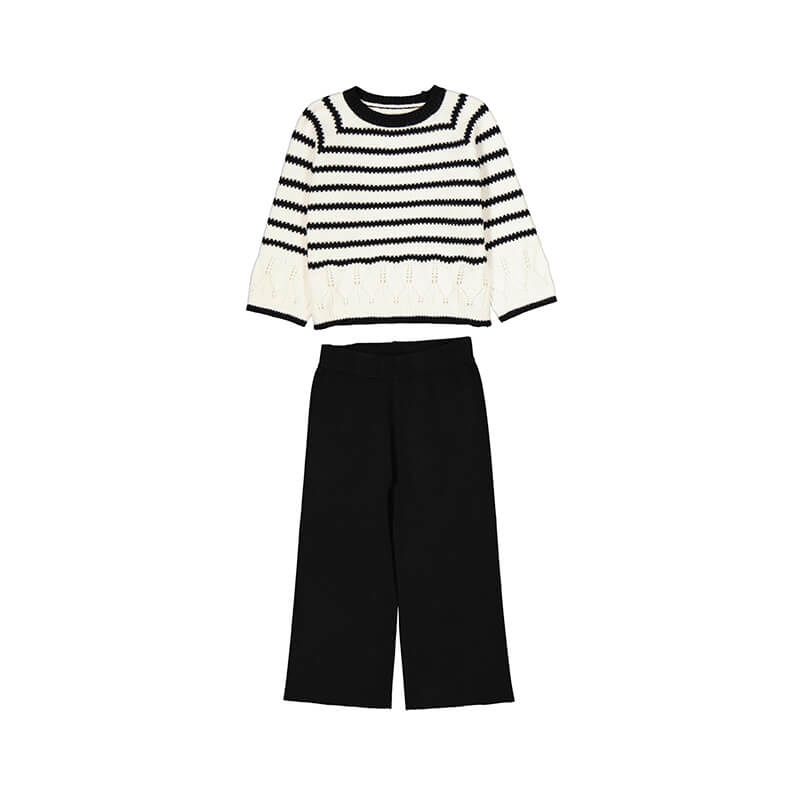 Ensemble pantalon et pull rayé 4582
