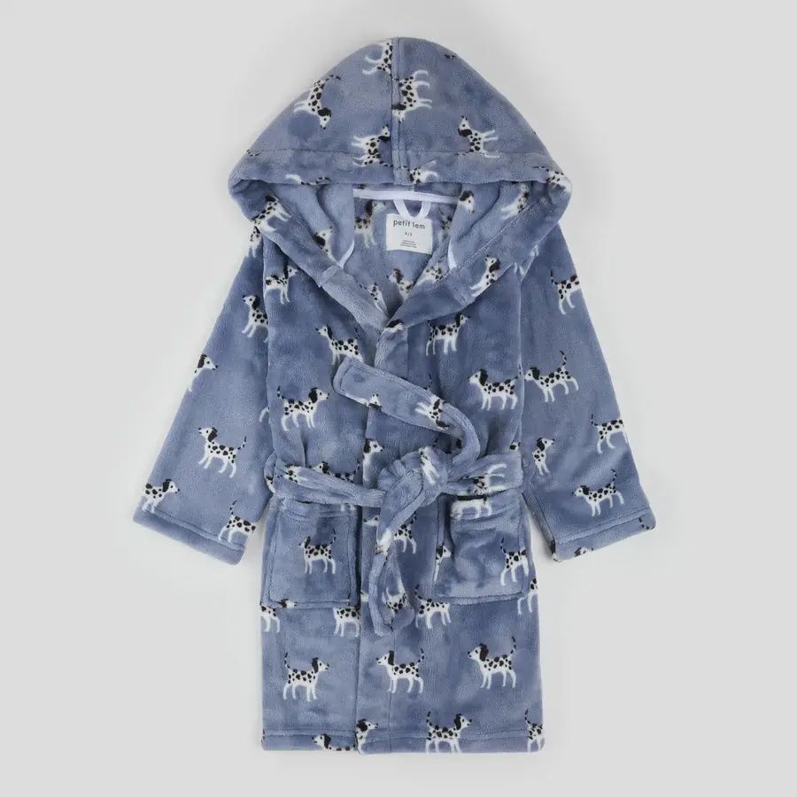Peignoir bleu dalmatien F05K