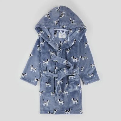 Peignoir bleu dalmatien F05K