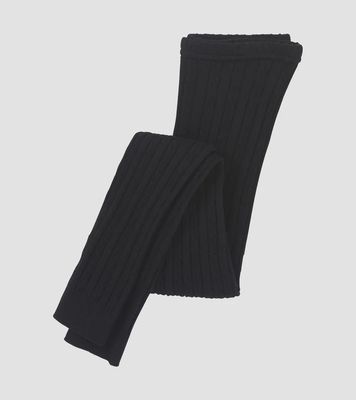 Leggings Filles Noir Cable Knit 744b