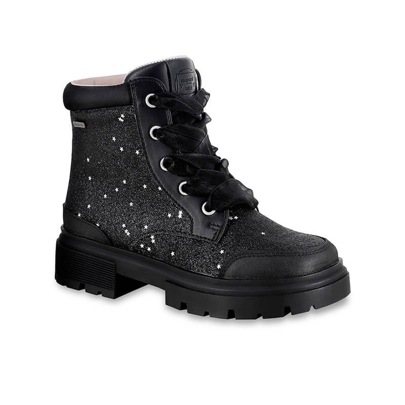 Bottines track glitter noir 6568