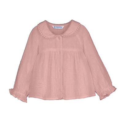 Blouse en mousseline de soie rose 2114