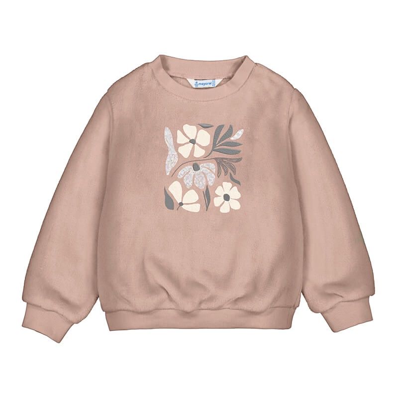 Pull fausse fourrure rose 4432